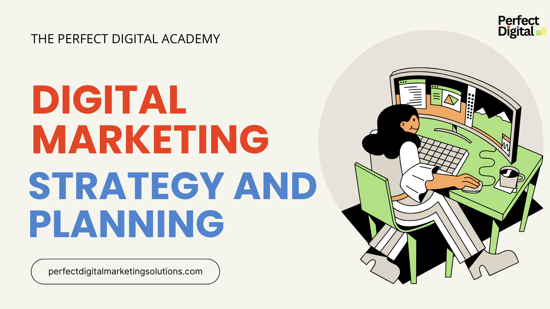 Professional student analyzing market intelligence data and competitor keywords on a dashboard to build an end-to-end digital marketing strategy and planning capstone portfolio.