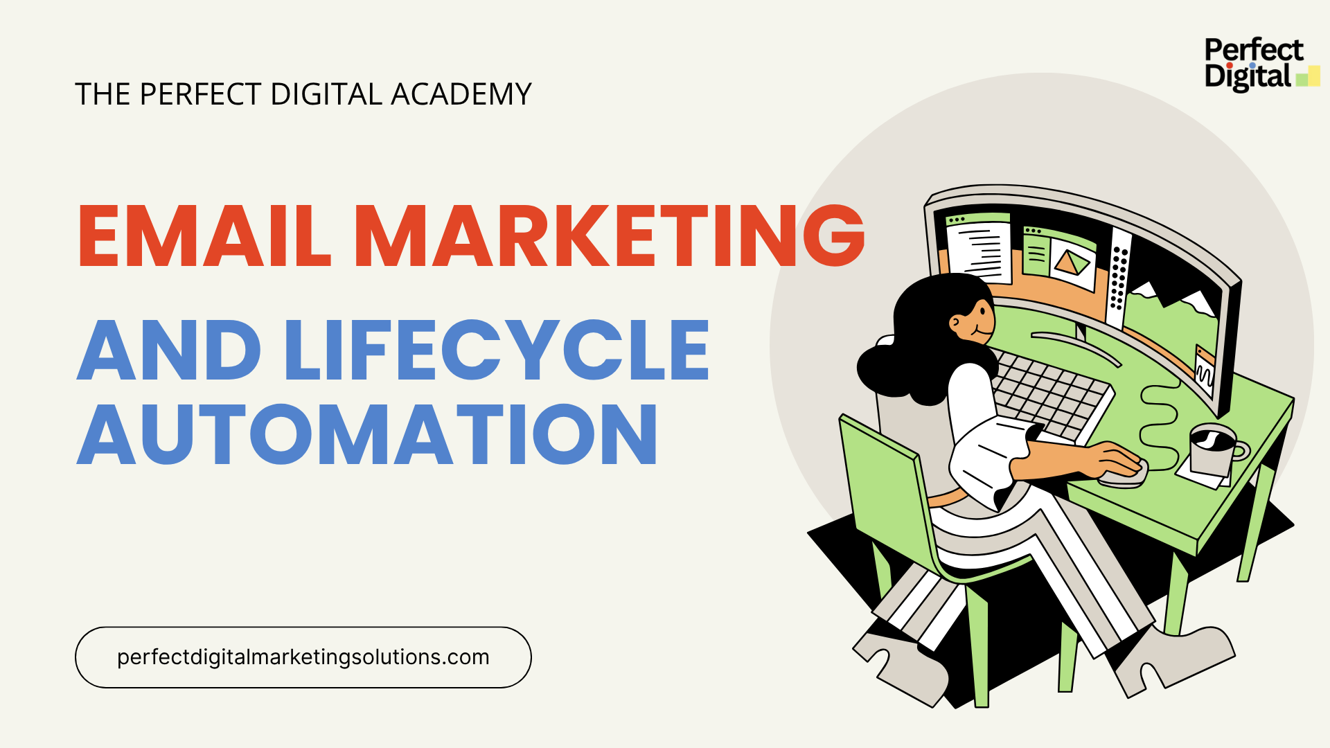 A clean visual diagram showing an integrated email marketing ecosystem with an automated welcome sequence, user behavioral triggers, and list segmentation flowing into a central website hub.